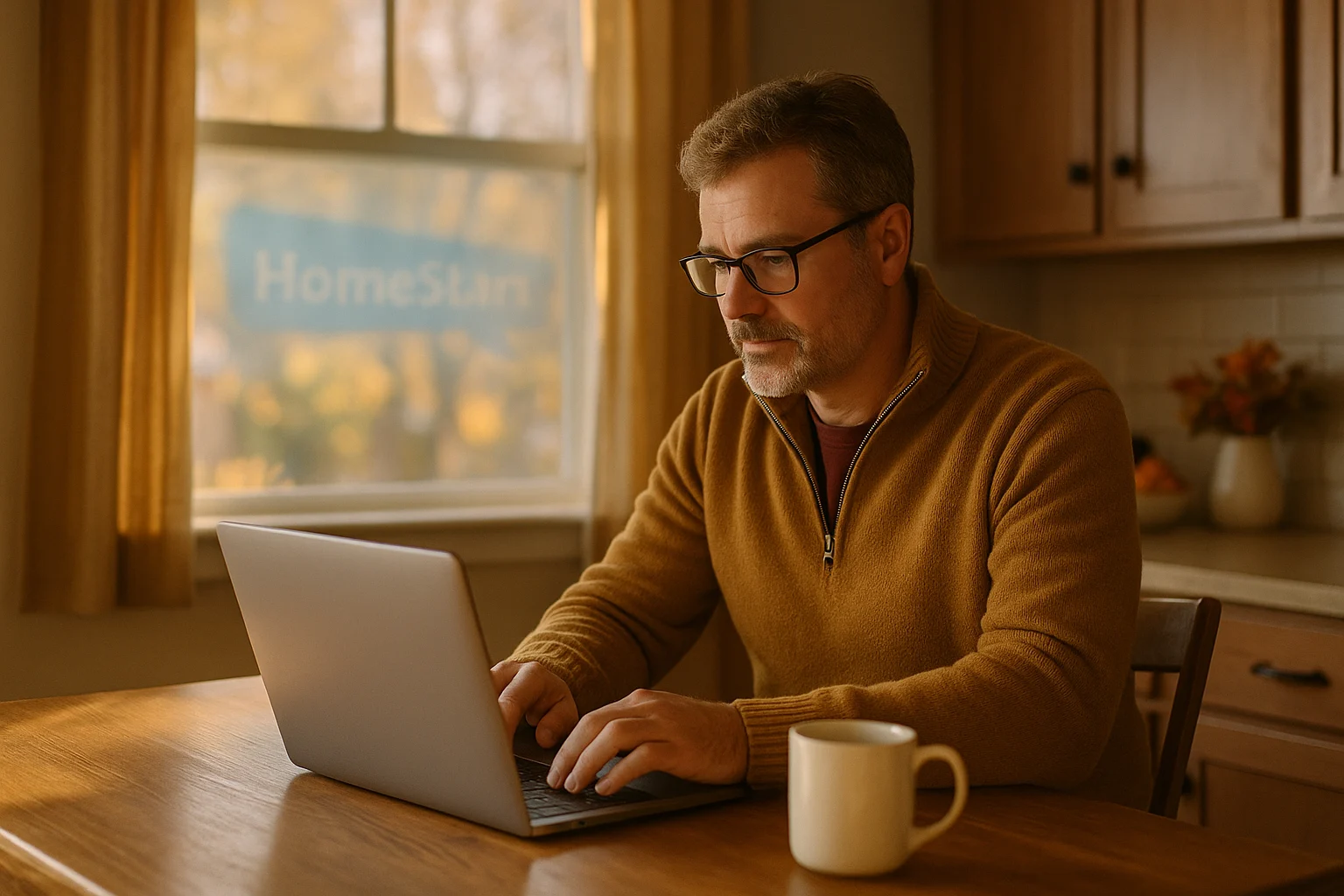 Homeowner in Ontario researching local contractors online